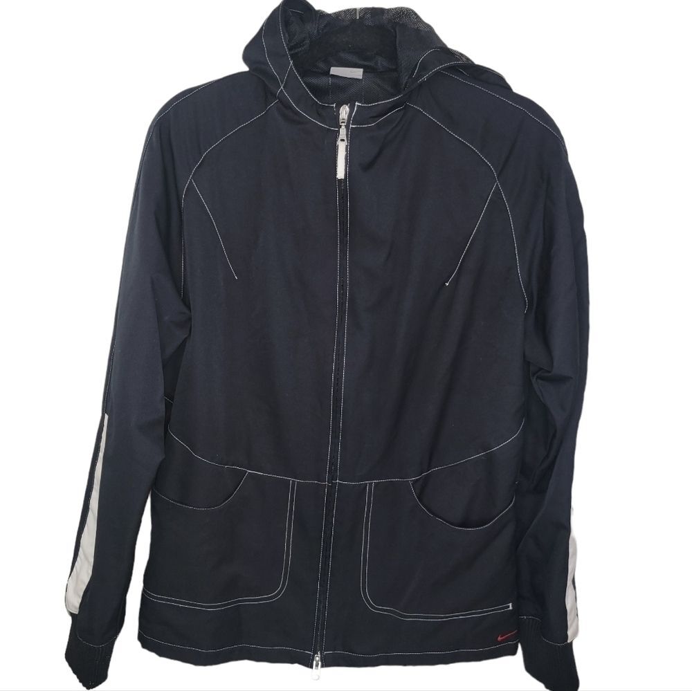Nike Women's water repellent full zip hooded jacket coat Size Large tall LT